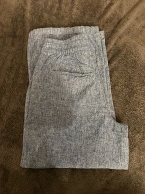 St. John’s Bay Women’s Wide-Leg High-Rise Pull-On Pants – Size Large – Blue